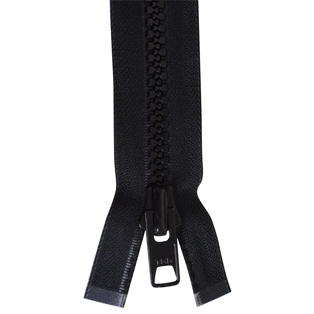 YKK #10 Vislon BLACK Lock-Pin 2-Tab Slide Zipper