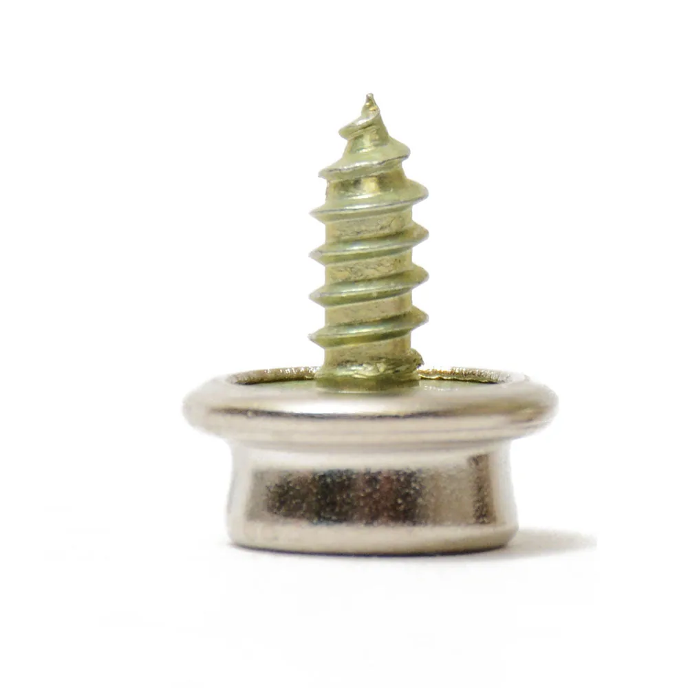 3/8 Steel Screw Stud Brass/Nickel 100pc/pack