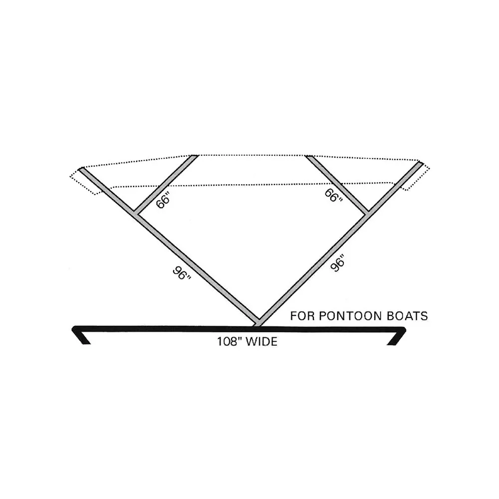 Pontoon Bimini Top 1"Square Frame Kit- 4-Bow