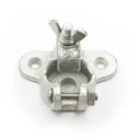 Rod Rafter Holder Number 4 1 2 In Iron 140104 - Head Rod Clamp with Stainless Steel Fasteners for Awning — Zinc Die-Cast Iron, Multiple Sizes